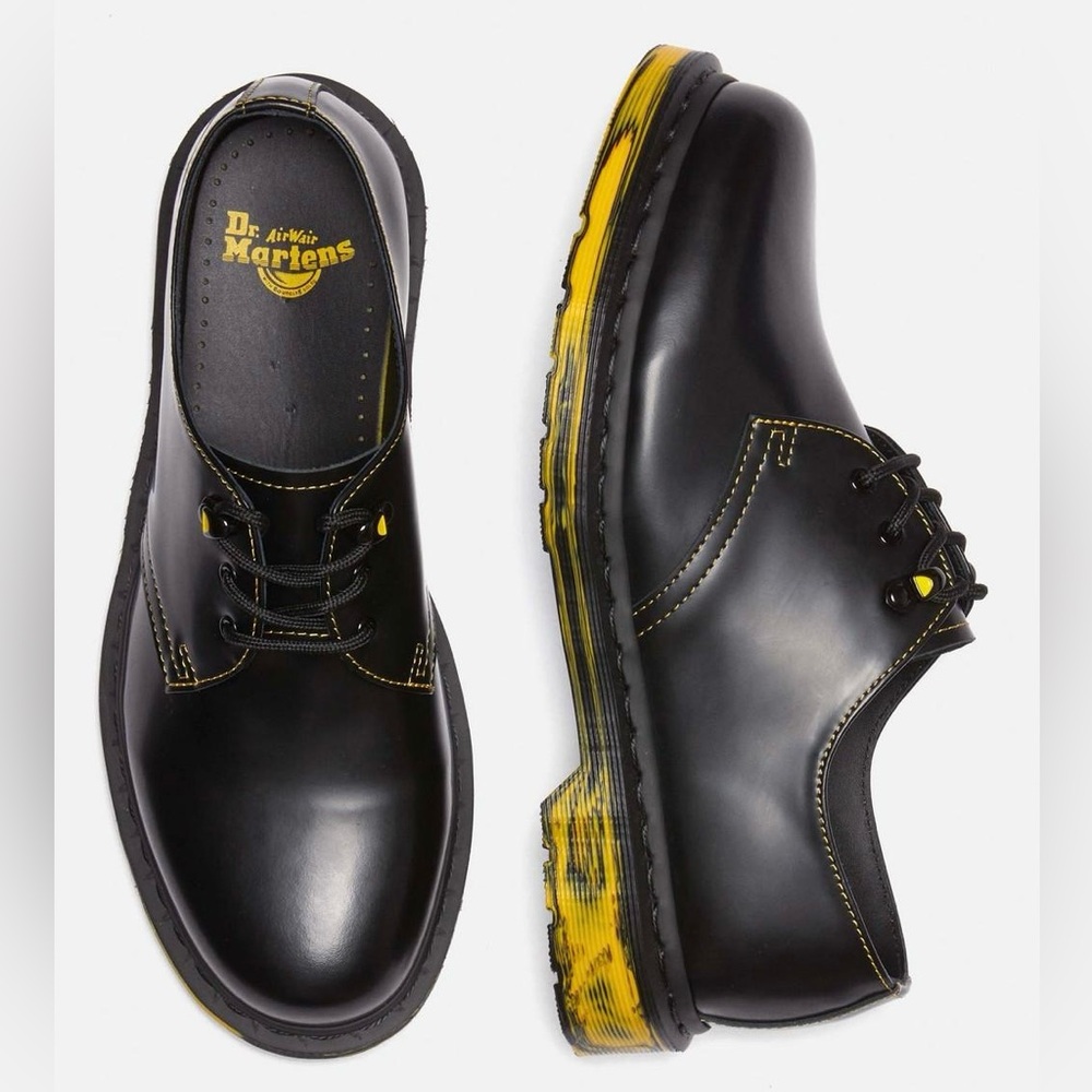 Dr. Martens Unisex 1461 Marbled Sole Black Leather Oxford New